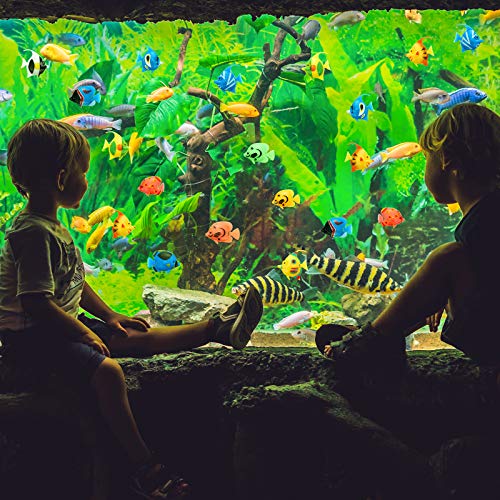 Weewooday 20 Pcs Artificial Moving Fishes Plastic, Random Fish | Floating Lifelike Fishes Tank Ornament Aquarium Decorations - style: Random Fish