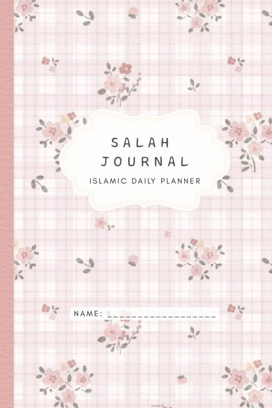 Salah Journal: Islamic Daily Planner | Muslim Prayer Tracker | Islamic Notebook for Girls | Pastel Pink