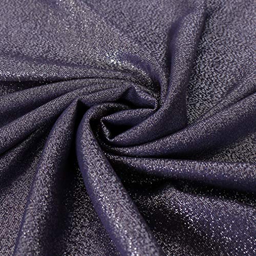 LMVERNA Women's Sparkling Metallic Soft Pashmina Shawls and Wraps Scarf in Solid Colors - color: Navy-silver