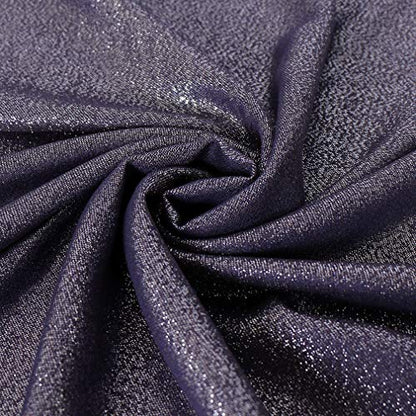 LMVERNA Women's Sparkling Metallic Soft Pashmina Shawls and Wraps Scarf in Solid Colors - color: Navy-silver