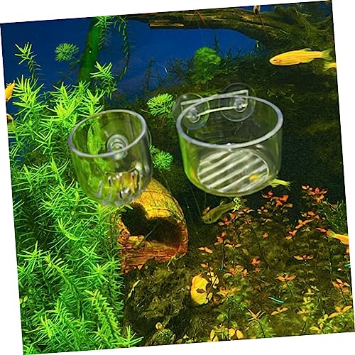 Abaodam Fish Feeder Bowl for Aquarium Feeding Holder with Cup Design for and Fish Easy to Use Feeding Container for Aquatic Pets