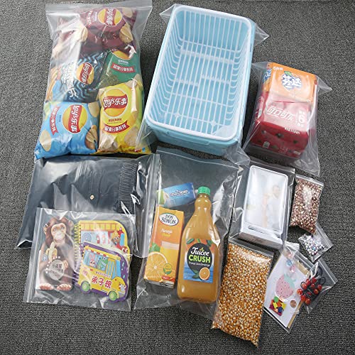 5Mil 10"x13" 50Pcs Plastic Bags Clear Resealable Zip Seal Lock Poly Bags | Macoota Thick Reclosable Heavy Duty Zipper Baggies Packing Clothing Pants Shoes Toys - size: 10 x 13inch