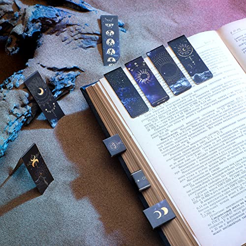 Sinmoe 30 Pieces Magnetic Bookmarks Space Moon Galaxy Magnetic Bookmark Page Clip for Kids Teens Book Students Teachers Lovers Reading Gifts, School Office Accessories, Party Favors, 10 Styles
