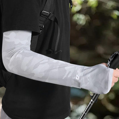 UV-Sun-Protection-Arm-Sleeves for Men Women Youth Cooling Arm Cover with Thumb Hole for Summer Outdoor Sports