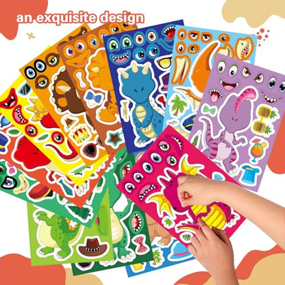 Dinosaur Sticker for Kids 12 Design, Make Your Own Dinosaur Sticker Sheets | 24 PCS Boy Girl Toddlers Stickers, Dinosaur Party Favors Supplies Art Craft, Birthday Gift, Teacher Classroom Reward - style: Dinosaur Sticker