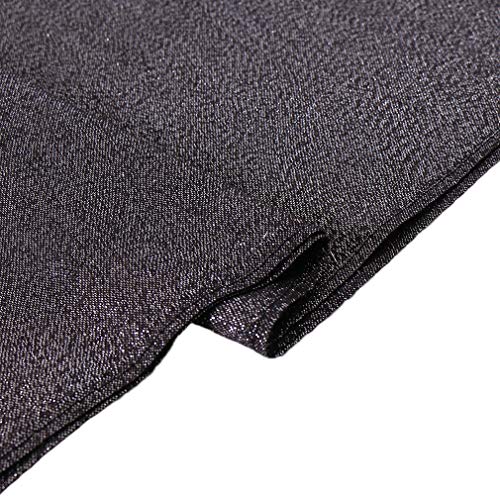LMVERNA Women's Sparkling Metallic Soft Pashmina Shawls and Wraps Scarf in Solid Colors - color: Black-silver