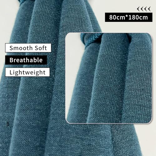 Harewom Muslim Hijab for Women Soft Stretch Headscarf Large Plain Turban Wrap Shawl Head Wrap for Everyday Wear - color: Malachite Green Hijab Headscarf