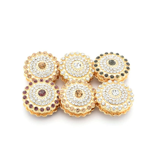 Multi-Use Decoration Hijab Brooch Magnet Pin For Women Hijab Scarves - color: Navy+White+Golden+Red