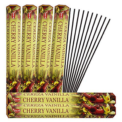 Cherry Vanilla Incense Sticks and Incense Stick Holder Bundle Insence Insense Hem Incense Sticks - color: Cherry Vanilla
