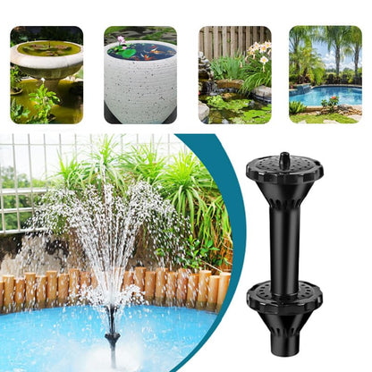RUIAN Fountain Pond Nozzles, Solar Fountain Water Feature Pond Pump Accessories Fountain Nozzles Replacement Parts Set for Garden/Fish Tank (2 Layers) - color: BlackA