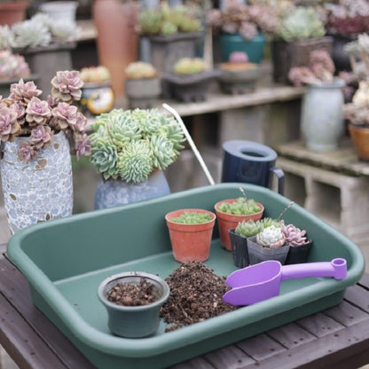 Garden Tidy Tray, Multifunctional One Piece Potting Tray for Seeding, Mixing, Growing and Storage, Succulent and Cactus Soil Potting Mix 23"x16.4"x4.3" (Black) - color: Black
