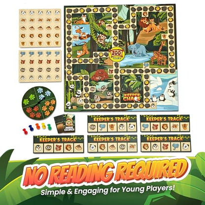 – Award Winning Zoo-Themed Adventure & Strategy Board Game for Kids & Family Game Night, Zoo Gift for Pre-Readers & Kids 5+, Fun Family Board Games for 2-5 Players