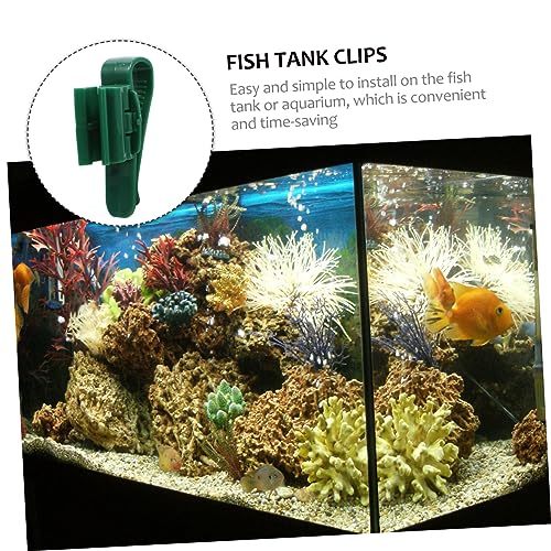 WOONEKY 4Pcs Plastic Fixing Clamps for Aquarium Hose Easy Installation Fish Tank Clips to Secure Water Tubes for Fish Tank Maintenance and Water Changes