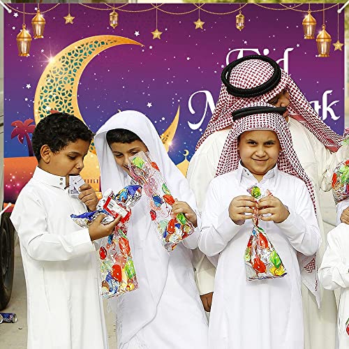 Eid Mubarak Photography Backdrop, Eid Mubarak Party Decorations, Ramadan Mubarak Backdrop Background for Islam Ramadan Party Supplies Banner Photo Booth Prop(6x3.6ft)
