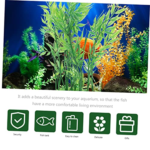 YARNOW Tall Aquarium Decor Fake Plants Natural Aquarium Decor for Desktop Realistic Fish Tank Ornaments