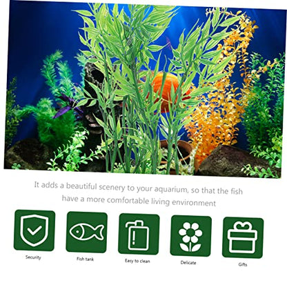 YARNOW Tall Aquarium Decor Fake Plants Natural Aquarium Decor for Desktop Realistic Fish Tank Ornaments