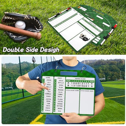 Desoto Dry Erase Double-Sided Premium Coaches Clipboard, Tactical Magnetic Board Kit, Magnetic Coaching Board, Coaches Gift for Coaches(Soccer, Football, Basketball, Baseball) - style: Baseball