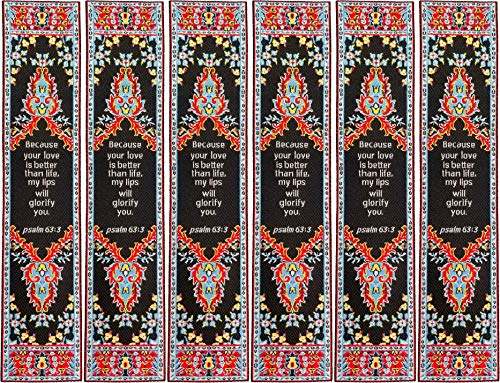 Your Love is Better Than Life, Bulk Pack of 6 Woven Fabric Christian Bookmarks, Silky Soft Psalm 63:3 Flexible Bookmarker for Novels Books and Bibles, Religious Memory Verse Gift - color: Your Love is Better Than Life, size: 6 Pack