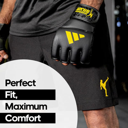 Adidas x Anderson Silva Everyday Use Training and Grappling Gloves - MMA Fight Style, PU Outer Shell, Tested and Designed by the Legend - size: Small