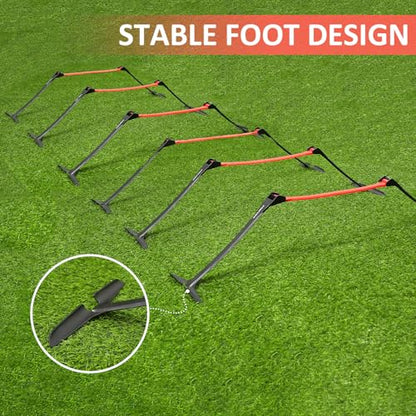 Premium Adjustable and Collapsible Hurdle and Agility Ladder Set for Athletes, Super Portable and Lightweight, with Carrying Bag