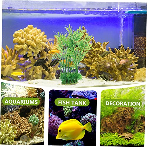 YARNOW Tall Aquarium Decor Fake Plants Natural Aquarium Decor for Desktop Realistic Fish Tank Ornaments
