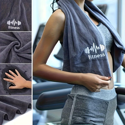 Sports Towel Quick-Drying Super Absorbent Large for Gym, Running and Swimming, Hang on Fitness Equipment to Wipe Sweat, Gray - color: Gray