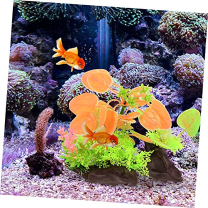 BESPORTBLE Aquatic Decoration Faux Plants Realistic Artificial Aquarium Plants Fish Tank Greenery Small Substrate Desktop Aquarium Grass Plants for Aquarium Underwater Grass Models Plastic