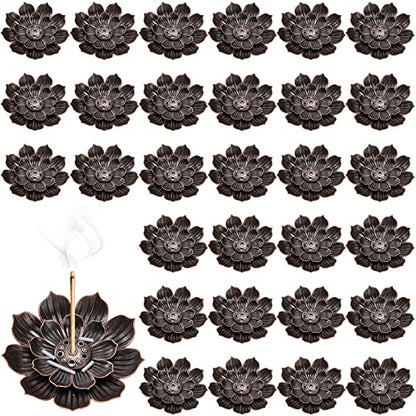 Sumind 30 pcs Lotus Incense Holder Ash Catcher for Sticks, Retro, Bronze - size: Retro