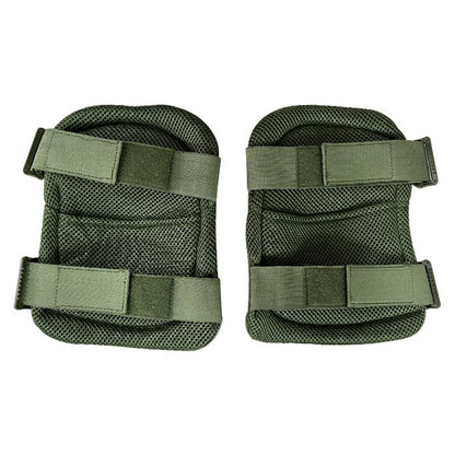 Military Tactical Knee Pad Elbow Pad Set Airsoft Knee Elbow Protective Pads Combat Paintball Skate Outdoor Sports Safety Guard Gear (Green-Set of 4, M-for Adult) - style: Green, Set of 4
