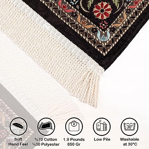 Praying Mat Islamic, Black Prayer Rug, Foldable Prayer Mat Thick, Travel Prayer Rug Muslim, Prayer Mat Gift, Islamic Favors (Black) - color: Black