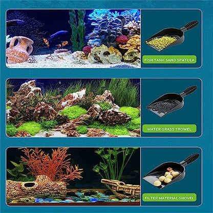 Aquariums Gravel Sand Shovel Fish Tanks Cleaning Tool with Ergonomic Handle Aquariums Cleaning Scooper Sifter Cleaner Aquariums Gravel Fish Tanks Cleaning Tool Pet Supplies