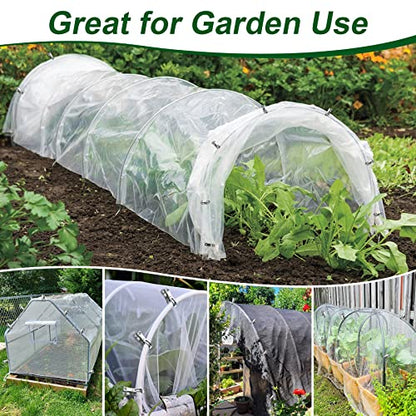 40 Pack Garden Clips for Greenhouse Netting, 2.3 Inch Metal Clamps | Stainless Steel Body and Spring, Strong Grip Fits 1/2, 3/4 and 1 Inch Poles, Securing Shade Cloth or Netting to Hoop Frames