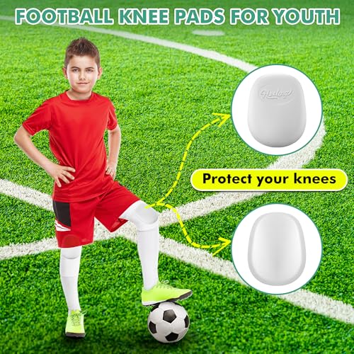 HooLing 8 Pcs Football Knee Pads for Youth, Skill Positions Sports Ultra Light Knee Sleeve for School Team Boys Girls Anti Collision Basketball Volleyball Soccer Cycling Wrestling Protector - size: Youth