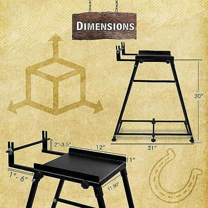 Simond Store Blacksmith Forge Kit Stand - Compatible with all Single Burner Blacksmithing Starter Kit - Steel Propane Forge - Forge Starter kit Stand 12 inch Home Forge Starter kit Tool Kit Stand