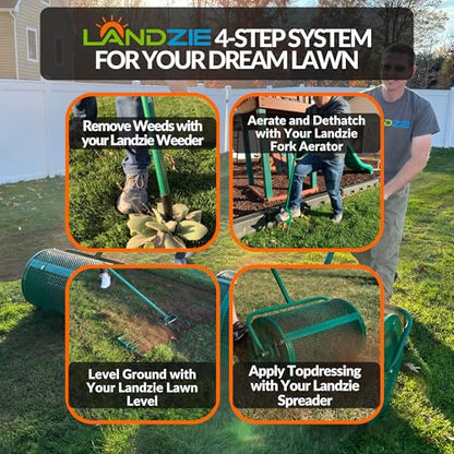 The Original 4FT Drag Harrow Driveway Grader, 46 LB Heavy Duty Tow Behind Lawn and Landscape Rake, Gravel Driveway Drag, Power Rake , Lawn Leveler - style: 4' Level