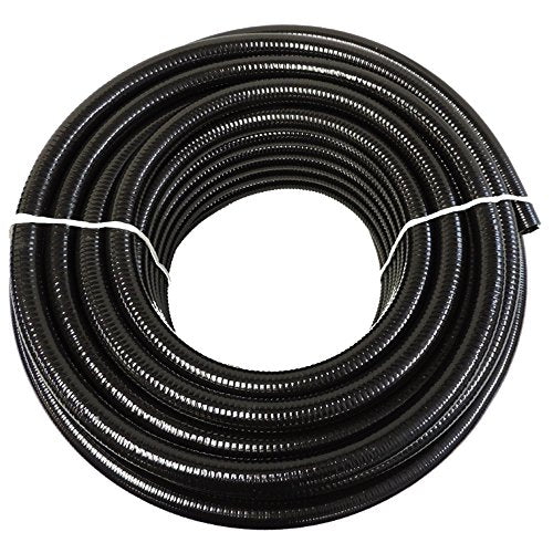 (1" Dia. x 100 ft) - HydroMaxx® Black Flexible PVC Pipe for Koi Ponds, Irrigation and Water Gardens - size: 1" Dia. x 100 ft