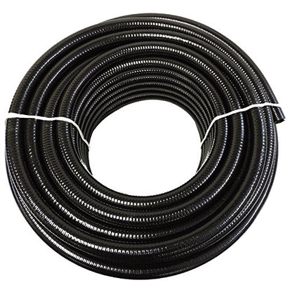 (1/2" Dia. x 100 ft) - HydroMaxx® Black Flexible PVC Pipe for Koi Ponds, Irrigation and Water Gardens - size: 1/2" Dia. x 100 ft