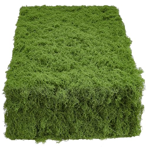 INFUNLY Artificial Moss Mat 19.7 * 78.7inches Green Moss Table Runner Fake Mossy Sheet Roll Waterproof Grass Carpet Blanket Christmas Fake Mossy Table Runner for DIY Fairy Garden Floral Wedding Decor
