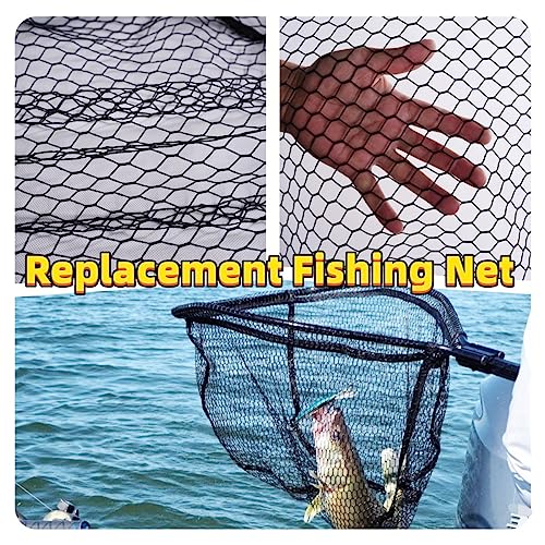 Rubber Coated Replacement Fishing Net Hook Resist Large Deep Fish Net Mesh | Replacement Landing Net Mesh,Rubber Coated Net Bag for Big Catfish Trount Salmon Pike Musky,Fits Freshwater Saltwater - color: 3/4" Mesh, size: XL:34.6"Dia.-36"Depth-109"Circumfe