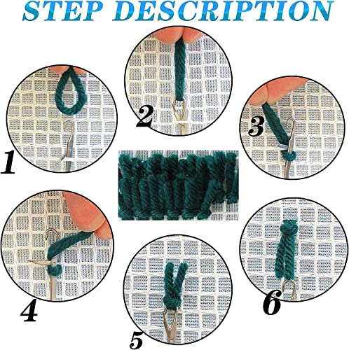 Praying Angel Girl Round Shape Latch Hook Kits Rug Pre-Printed Round Shape DIY Crochet Yarn Embroidery Needlework Hook and Latch Kit Carpet Cushion Home Christmas Decoration 50x50cm(2)
