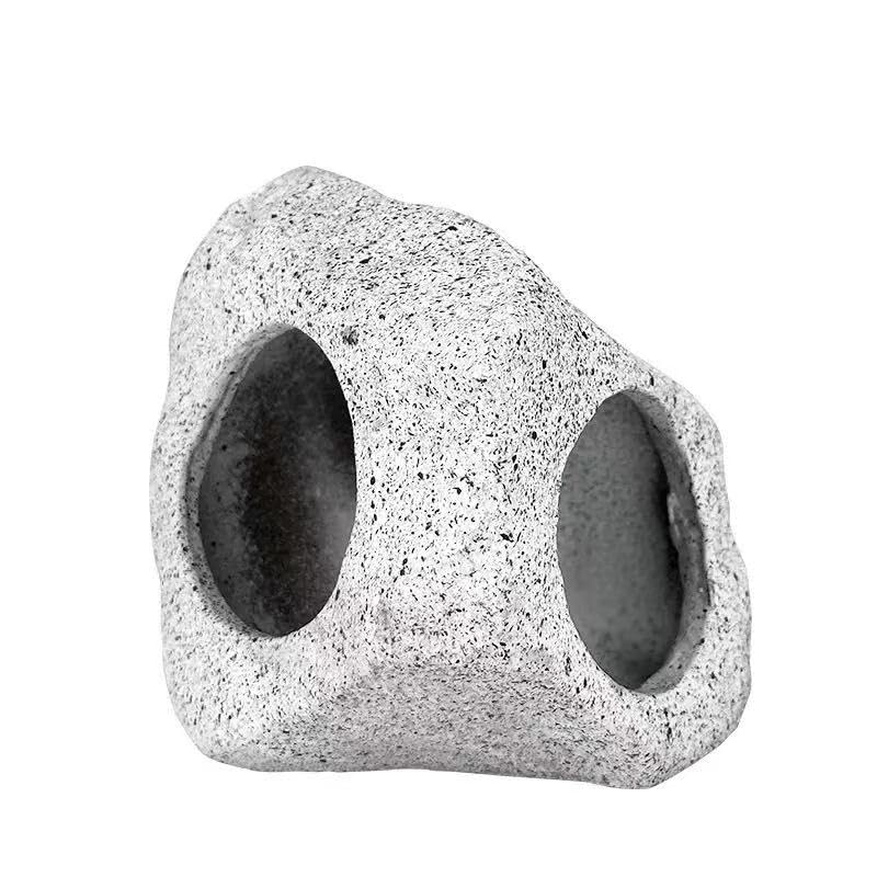 Ceramic Aquarium Rock Cave Decor, Medium, Fish Tank Hideout Ornament for Betta, Shrimp and Cichlids