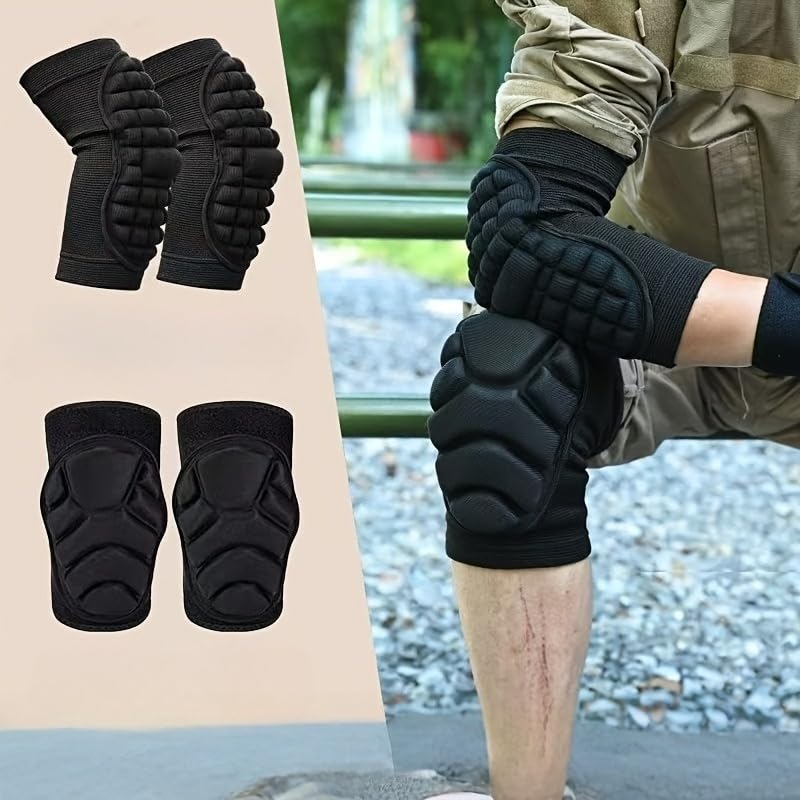 4pcs Universal Men's and Women's Knee and Elbow Equipment Set - Adjustable Cushioning Pads, Made of Moisture-Wicking Fabric - size: X-Large