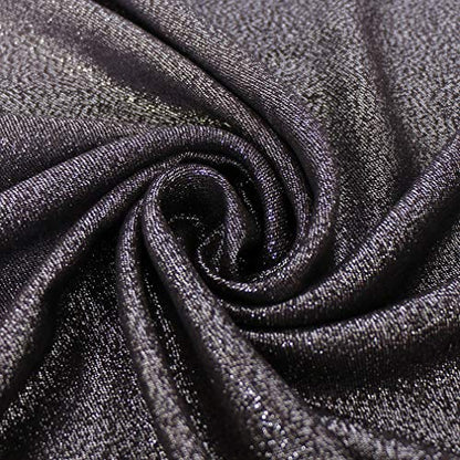 LMVERNA Women's Sparkling Metallic Soft Pashmina Shawls and Wraps Scarf in Solid Colors - color: Black-silver
