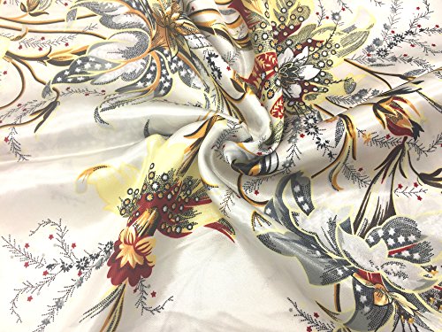 YOUR SMILE Silk Like Scarf Women's Fashion Pattern Large Square Satin Headscarf Headdress - color: 131