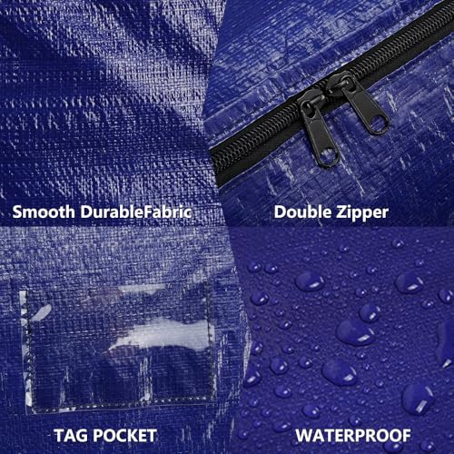 Cryster 2-Pack Clear Moving Bags – Heavy Duty Storage Totes with Reinforced Handles & Double Zippers, Extra Large for Packing, Organizing, and Moving ，Carry in 2 Ways - size: 2 Pack