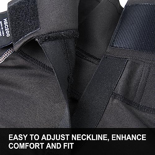 EALER Hockey Compression Shirt with Neck Guard, Neck Protect Long Sleeve Shirt - color: Shirt-man, size: Large