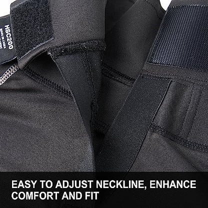 EALER Hockey Compression Shirt with Neck Guard, Neck Protect Long Sleeve Shirt - color: Shirt-man, size: Large
