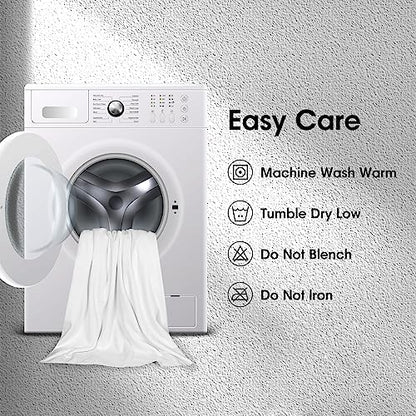 JML Microfiber Bath Towels Set, 6 Pack (30" x 60") | Hanging Loop, Soft, Extra Absorbent, Quick Dry as Spa, Sauna, Salon Hair Wrap - color: Microfiber White, size: 6 Pack (30 in x 60 in)