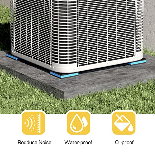 4 Pack Rubber Anti Vibration Pads,6 x 6 x 7/8 inches Heavy Duty EVA Isolation Mats for Air Conditioner,HVAC System,Compressors,Washer and Dryer - size: 6 x 6 x 7/8 inches