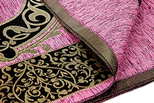 ihvan online Muslim Prayer Rug with 99 Beads Tasbih, Soft Chenille Sajadah, Lightweight & Foldable Janamaz, Portable Travel Prayer Mat, Islamic Gift for Eid, Ramadan, Hajj & Umrah, Rose - color: Rose